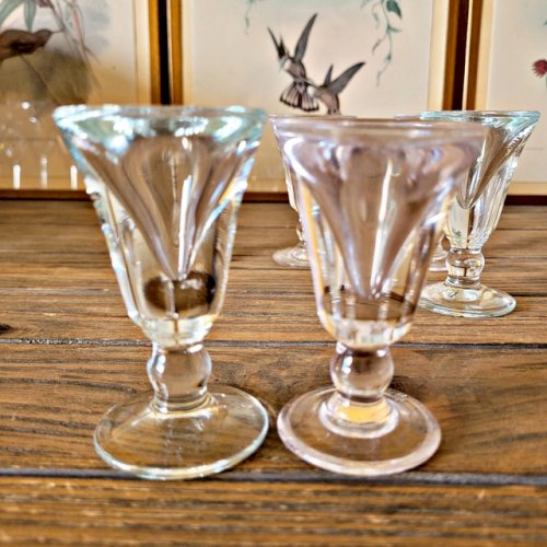 Petit verres bistrot vintage voleurs trompeurs (lot de 6)