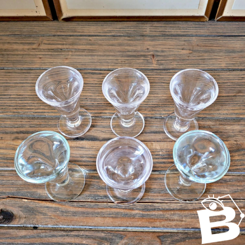 Petit verres bistrot vintage voleurs trompeurs (lot de 6)
