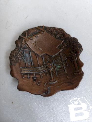 Petit vide poche en cuivre asiatique (chine? Japon?) en bon etat