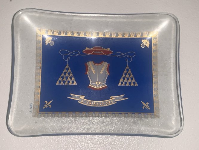 Petit vide poche LR PARIS insigne du 6e régiment de cuirassiers