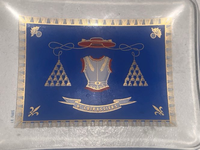 Petit vide poche LR PARIS insigne du 6e régiment de cuirassiers