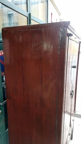 PETITE ARMOIRE 2 PORTES ASIATIQUE EN LAQUE 5 TIROIRS