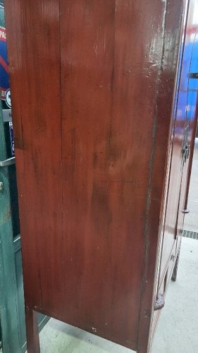 PETITE ARMOIRE 2 PORTES ASIATIQUE EN LAQUE 5 TIROIRS