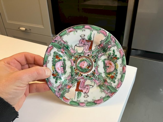 petite assiette coupelle chinoise en porcelaine decor manuel