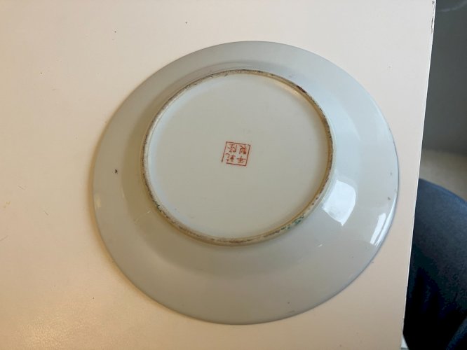 petite assiette coupelle chinoise en porcelaine decor manuel