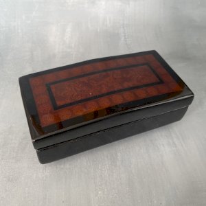 Petite boite coffret rectangulaire laqué décor floral