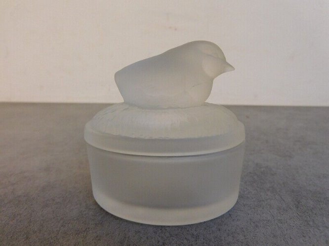 PETITE BOITE EN VERRE DEPOLI OISEAU FRANCE