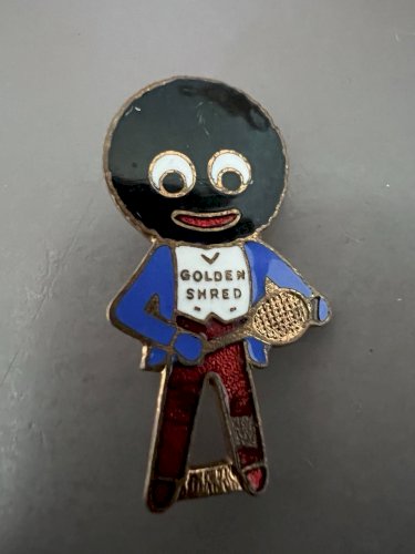 Petite Broche Ancienne Publicitaire Vintage UK Vers 1950  Émaillé Tennis- Golden