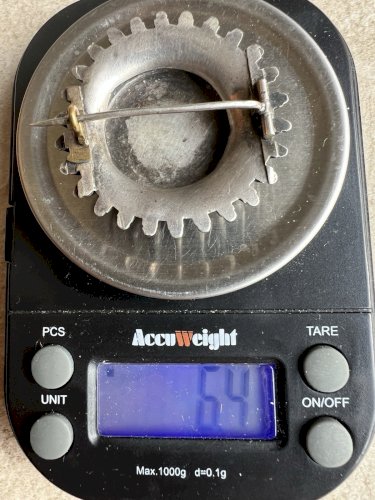 Petite Broche Argent Massif Unisex Xixe Siècle Ancienne Oiseau Gravé Romantique