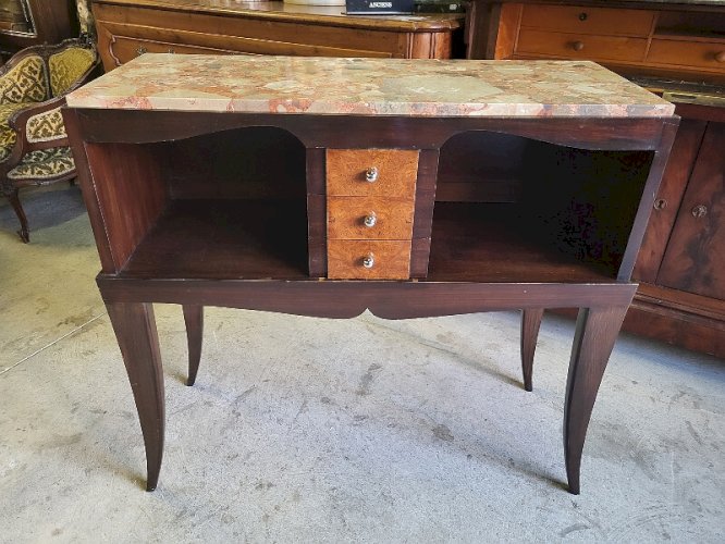PETITE COMMODE ART DECO 1930 VINTAGE PLATEAU MARBRE