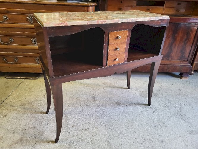 PETITE COMMODE ART DECO 1930 VINTAGE PLATEAU MARBRE