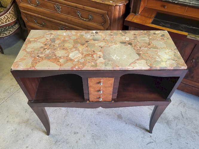 PETITE COMMODE ART DECO 1930 VINTAGE PLATEAU MARBRE