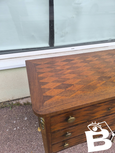 Petite Commode De Style Louis XVI En Marqueterie Vers 1930/1950