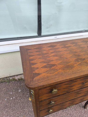 Petite Commode De Style Louis XVI En Marqueterie Vers 1930/1950
