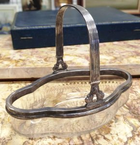 Petite Corbeille CRISTAL Metal Argenté Orfevre 9367 Argenterie 7VitC 19/12
