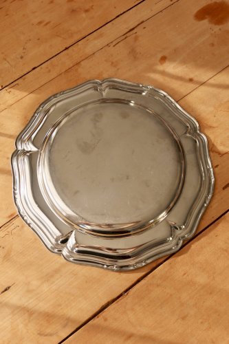 Petite coupelle ronde vintage métal brillant - Festonnée