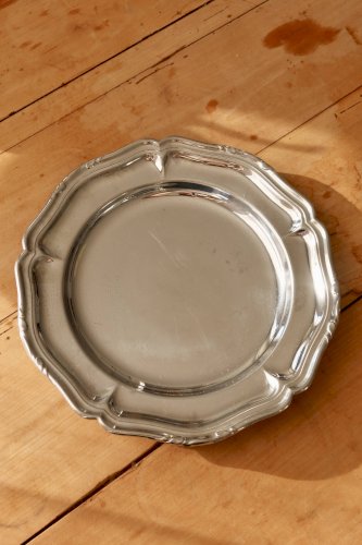 Petite coupelle ronde vintage métal brillant - Festonnée