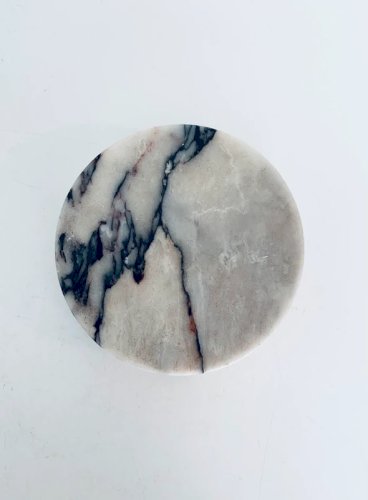 Petite Coupelle Vide-poches en Marbre Véritable Blanc et Noir Vintage Déco Chic