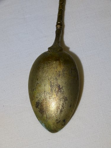 -PETITE CUILLERE EMAILLEE RECUERDO DE SANTA CRUZ SOUVENIR DE VOYAGE ESPAGNE    D