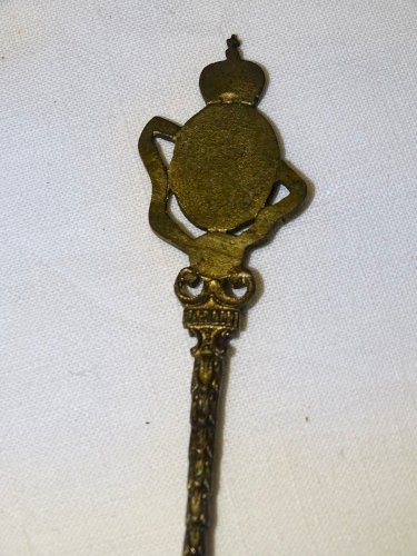 -PETITE CUILLERE EMAILLEE RECUERDO DE SANTA CRUZ SOUVENIR DE VOYAGE ESPAGNE    D
