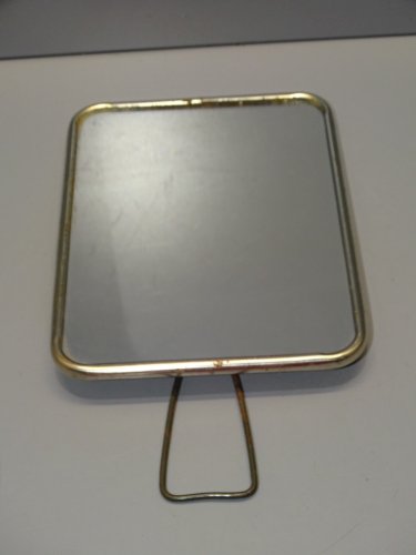 -PETITE GLACE DE BARBIER VINTAGE A POSER MIROIR DECO COLLECTION  XXe   D