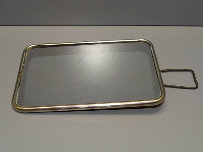 -PETITE GLACE DE BARBIER VINTAGE A POSER MIROIR DECO COLLECTION  XXe   D