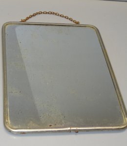-PETITE GLACE DE BARBIER VINTAGE A suspendre MIROIR DECO COLLECTION  XXe   D