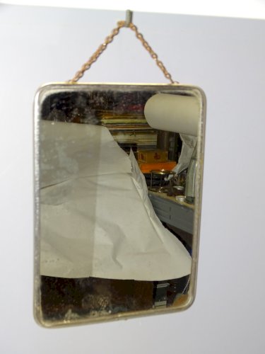 -PETITE GLACE DE BARBIER VINTAGE A suspendre MIROIR DECO COLLECTION  XXe   D