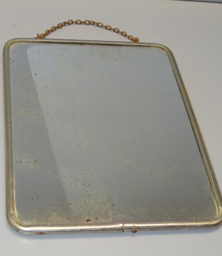 -PETITE GLACE DE BARBIER VINTAGE A suspendre MIROIR DECO COLLECTION  XXe   D