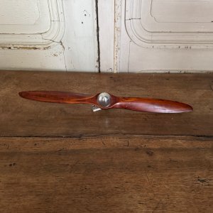 Small 1930s propeller airplane model Smart 18-6 made of wood and metal M3631