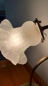 Small antique swan neck lamp