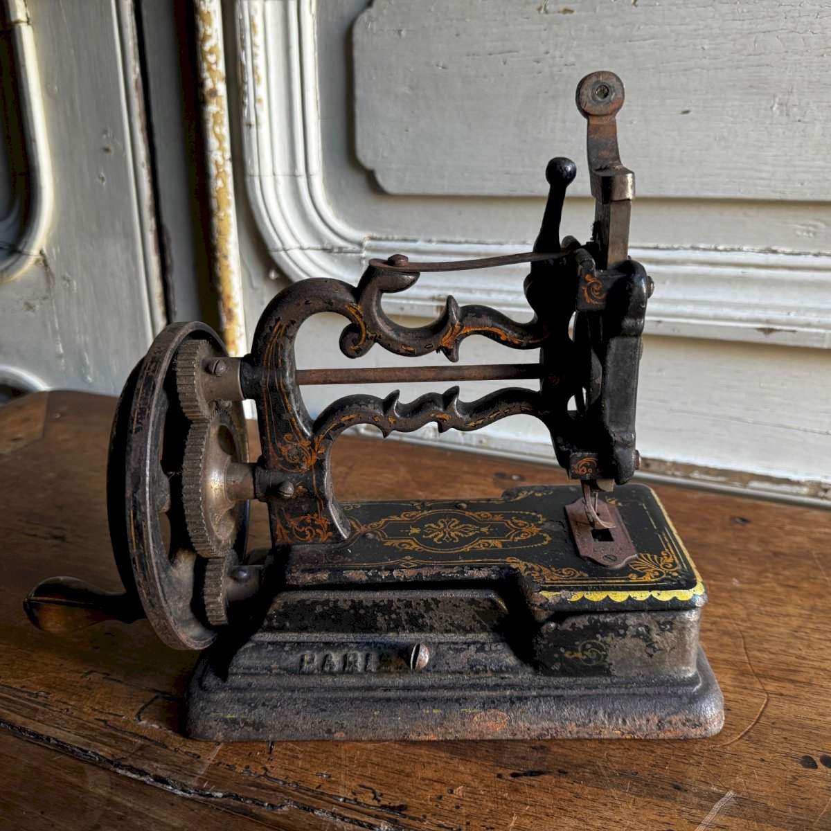 PETITE MACHINE A Coudre Singer D'enfant En Fonte - Epoque 1900 - Avec