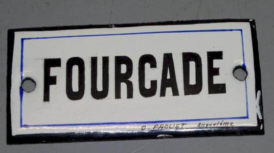 -PETITE PLAQUE EMAILLEE EMAIL O.PROUST ANGOULEME NOMINATIVE FOURCADE déco    D