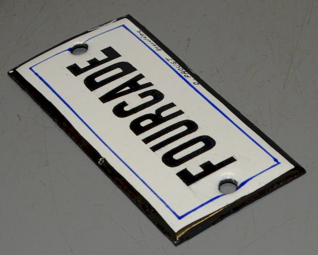 -PETITE PLAQUE EMAILLEE EMAIL O.PROUST ANGOULEME NOMINATIVE FOURCADE déco    D