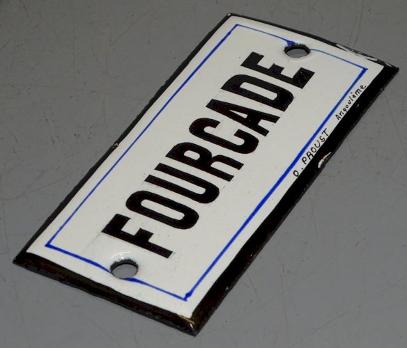 -PETITE PLAQUE EMAILLEE EMAIL O.PROUST ANGOULEME NOMINATIVE FOURCADE déco    D