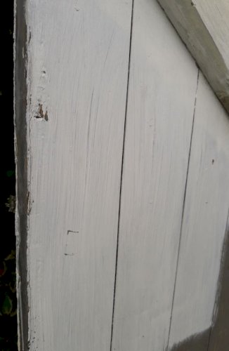 Petite porte ancienne en sapin H120xL60cm (trappe d’escalier) 