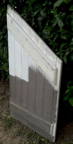 Petite porte ancienne en sapin H120xL60cm (trappe d’escalier) 