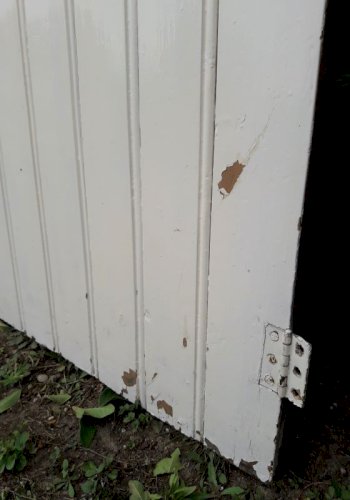 Petite porte ancienne en sapin H120xL60cm (trappe d’escalier) 