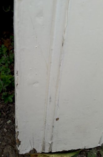 Petite porte ancienne en sapin H120xL60cm (trappe d’escalier) 