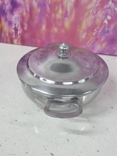 petite soupière légumier en aluminium vintage semf froges