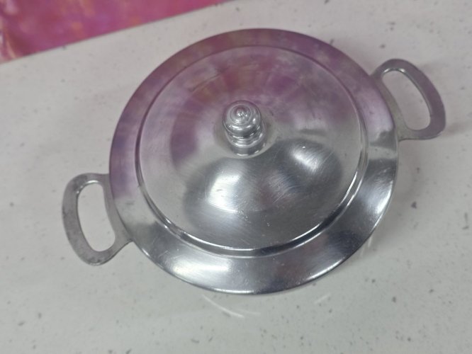 petite soupière légumier en aluminium vintage semf froges