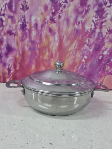 petite soupière légumier en aluminium vintage semf froges