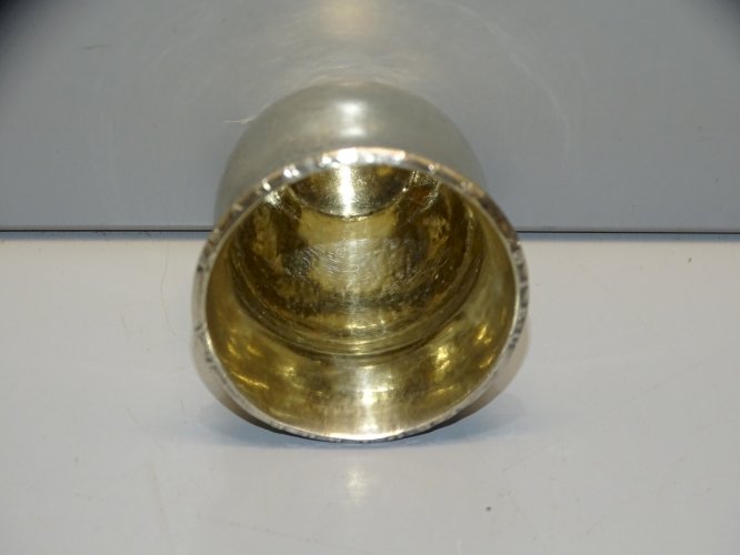 -PETITE TIMBALE ARGENT MASSIF FABRIQUEE AVEC UNE PIECE EN ARGENT
