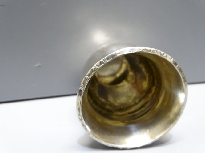 -PETITE TIMBALE ARGENT MASSIF FABRIQUEE AVEC UNE PIECE EN ARGENT