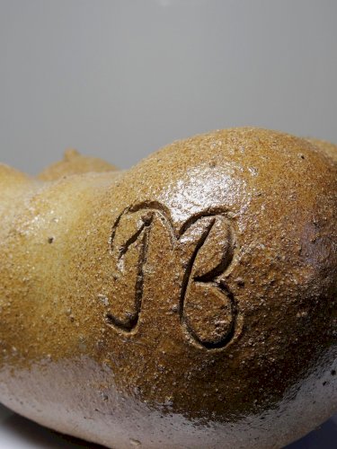 Petite Vénus sculpturale en grès, buste de femme, vintage signé, années 90
