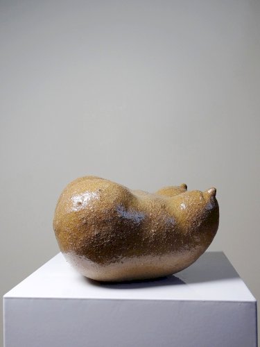 Petite Vénus sculpturale en grès, buste de femme, vintage signé, années 90