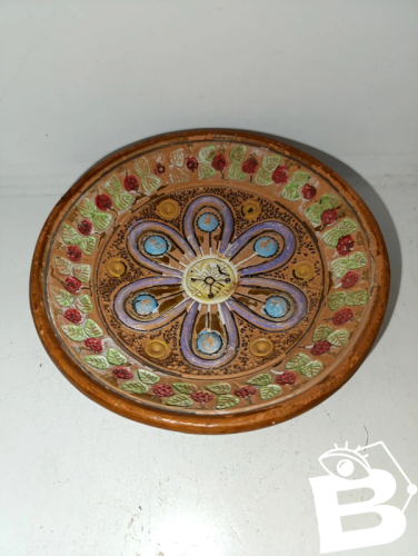 peu  courant coupelle decor floral ceramica convento jesus maria aracena en bon etat