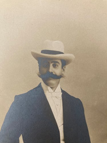 Photo 1900 Noire Et Blanc homme Portrait dandy Blain Alger moustache