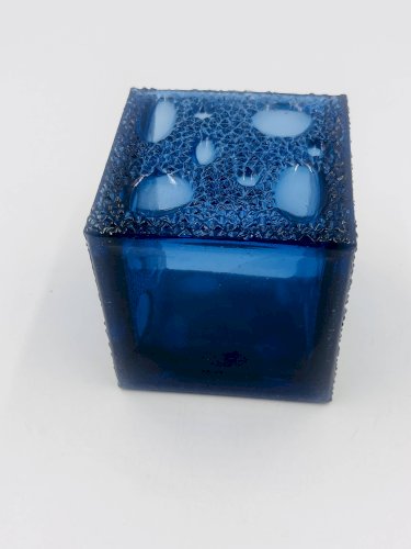 Photophore cubique en verre