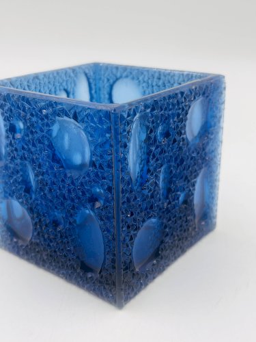 Photophore cubique en verre